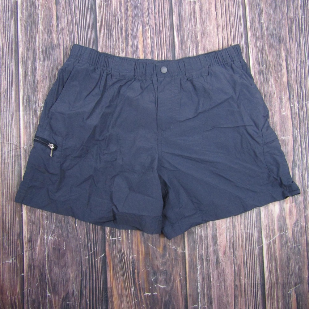 Columbia Swim Shorts Mens Medium Blue Elastic Waist Mesh Lined Quick Dry Nylon